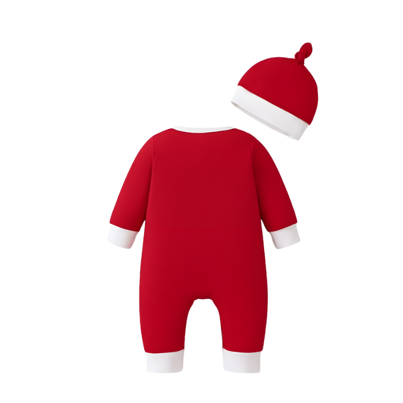Christmas Hooded Romper With Hat