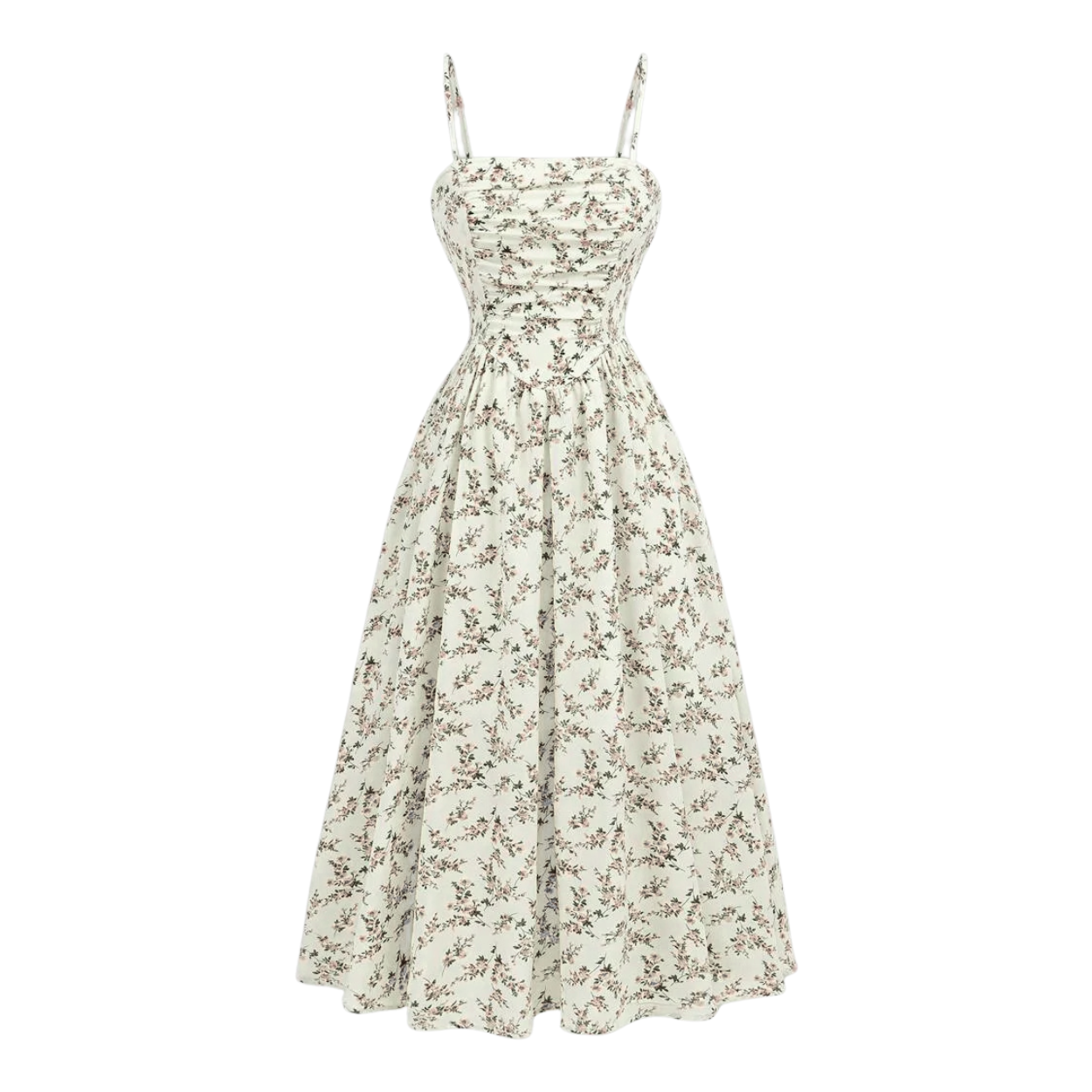 Tween Girl Ditsy Floral Spaghetti Strap Maxi Dress