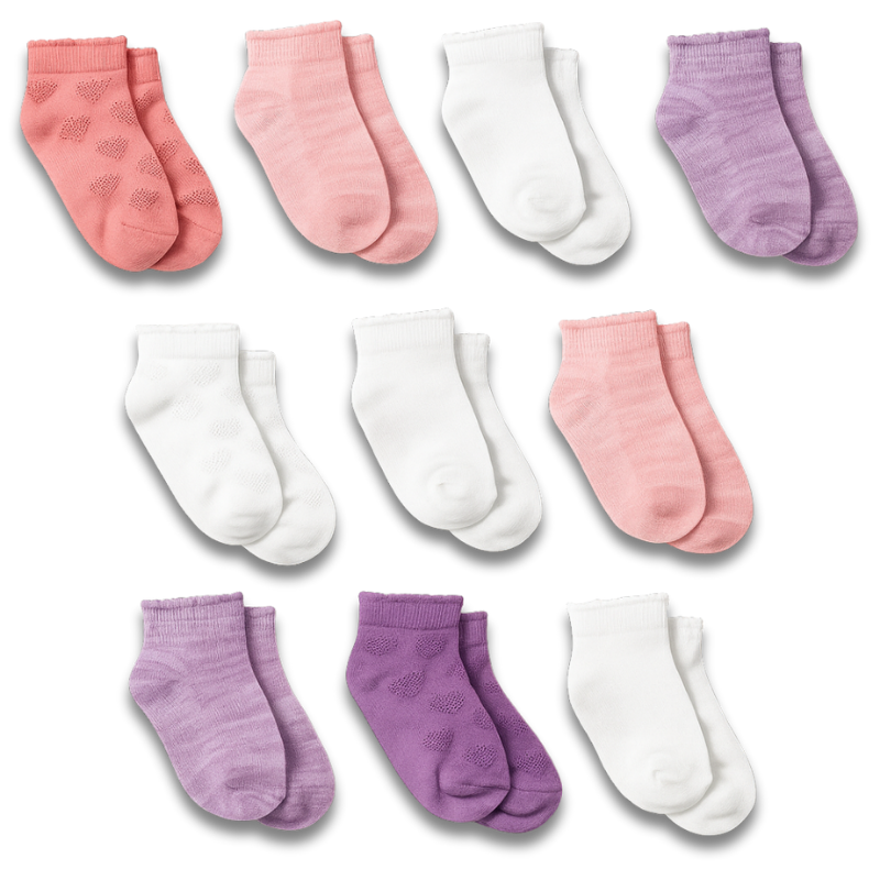 Pack Of 10 Non Slip Grip Socks For Babies And Toddlers