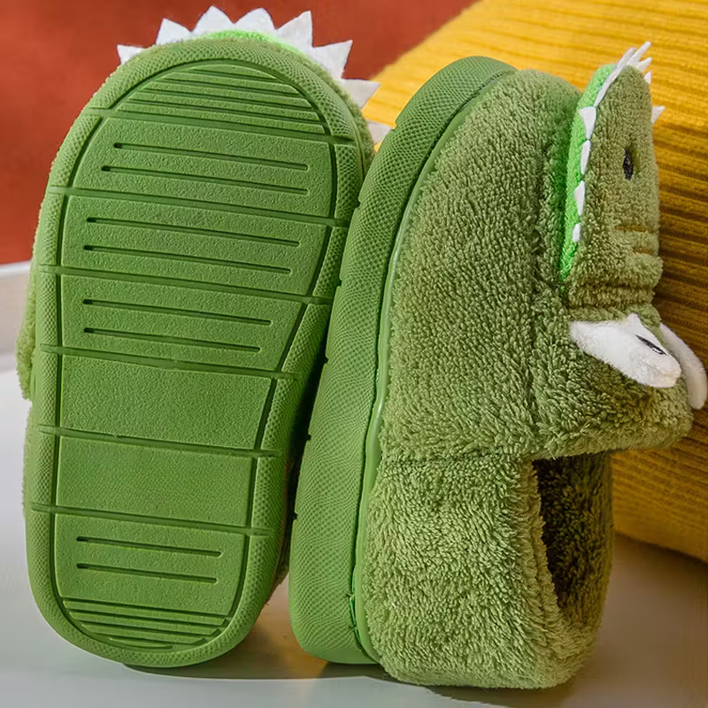 Warm Cartoon Slip On Slippers For Boys Indoor Wear