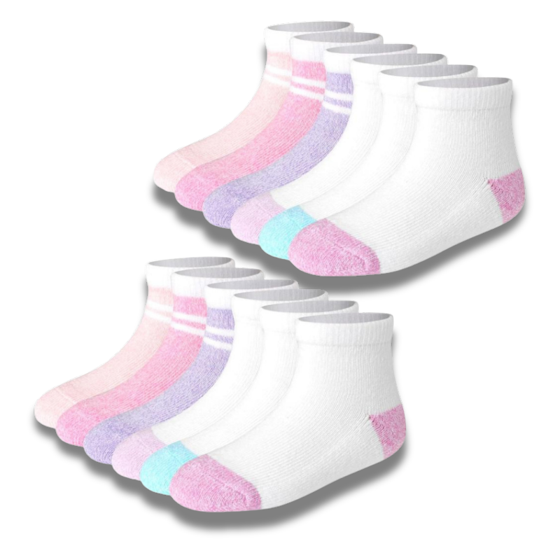 Pack Of 12 Non Slip Grip Socks For Babies And Toddlers