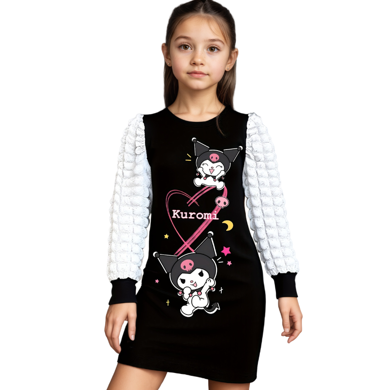 Puff Sleeve Party Dress for Girls