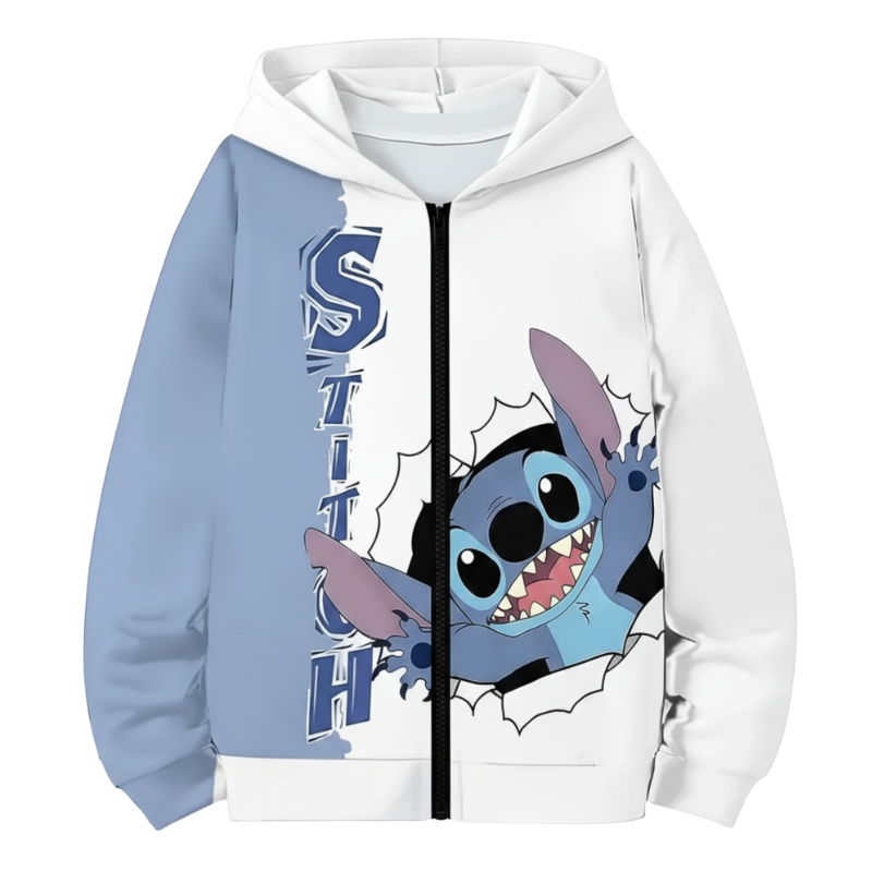 Stylish Cartoon Zip Hoodie for Kids Wear