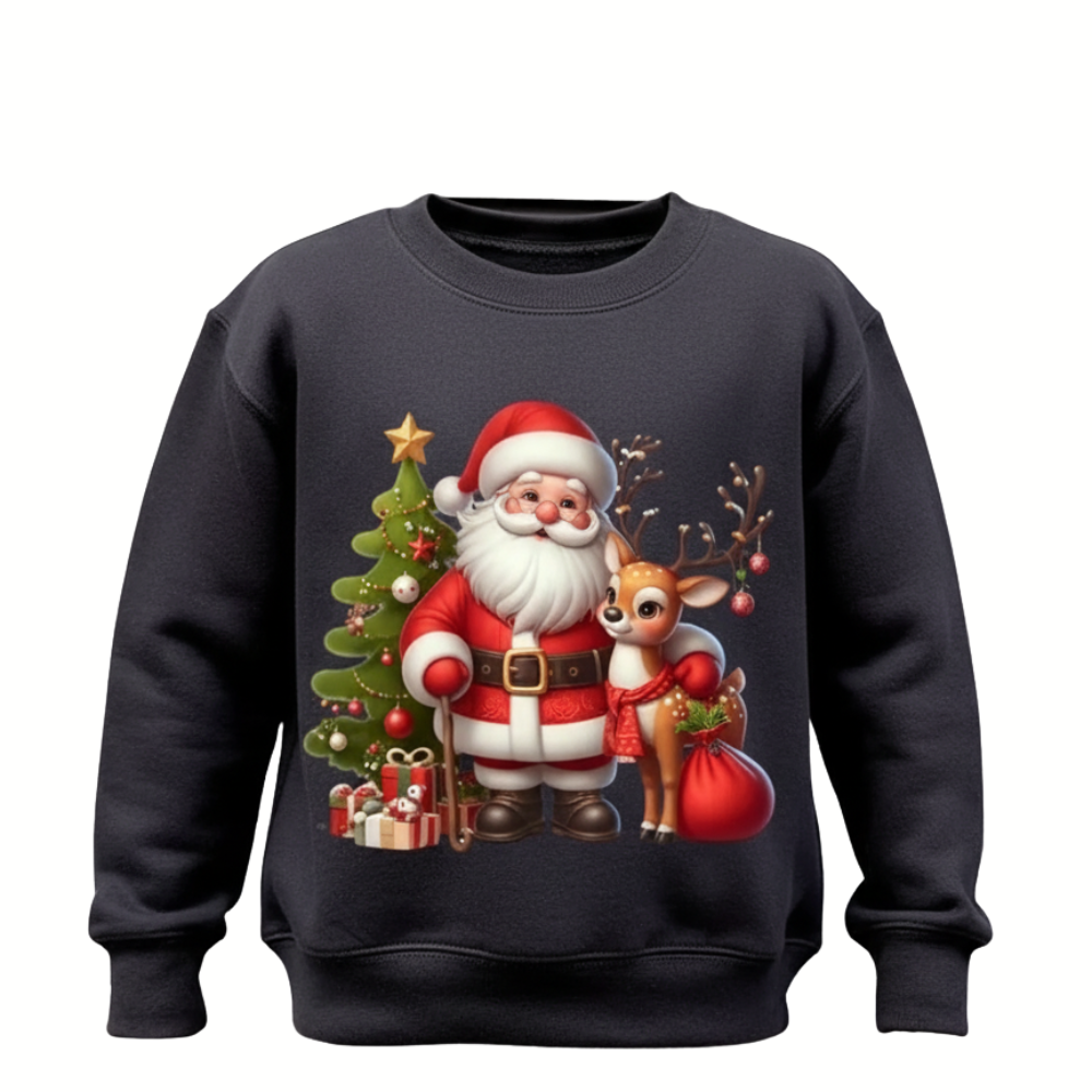 Stylish Boys Autumn Winter Sweatshirt with Santa Claus
