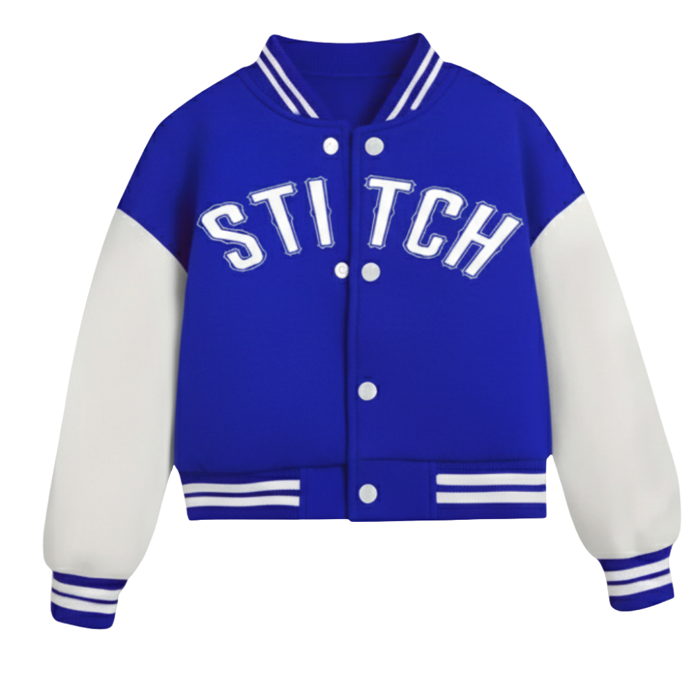Baseball Jacket Printed For Girls