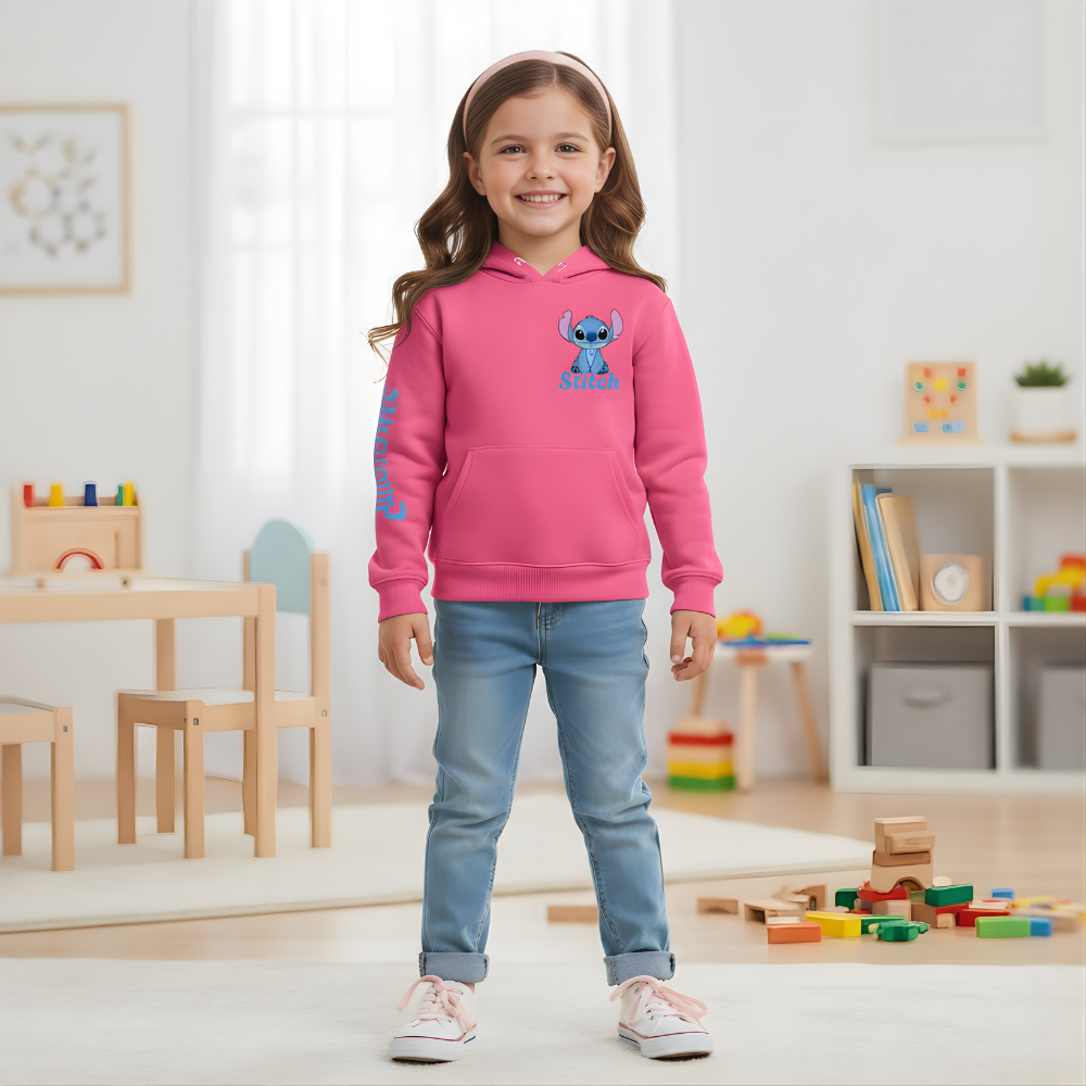 Pink Stitch Kids Hoodie