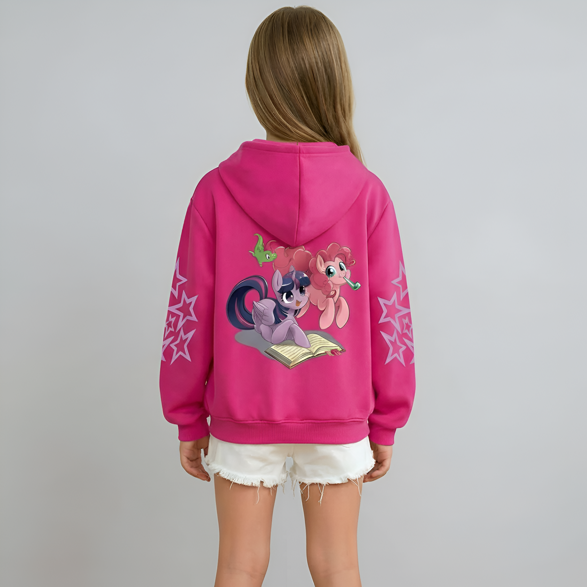 Pony Friends Forever Double Sided Zip Up Kids Hoodie