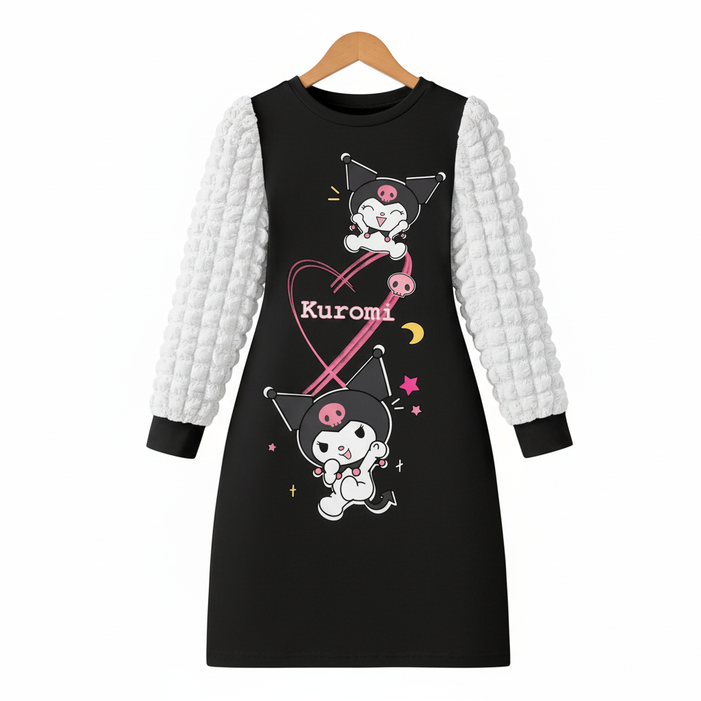Puff Sleeve Party Dress for Girls