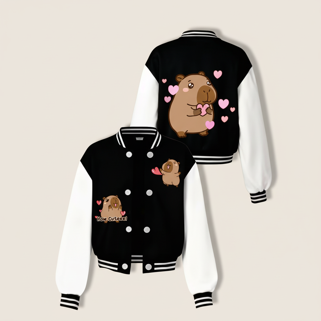 Comfortable Capybara Inspired Stylish Jacket For Girls 