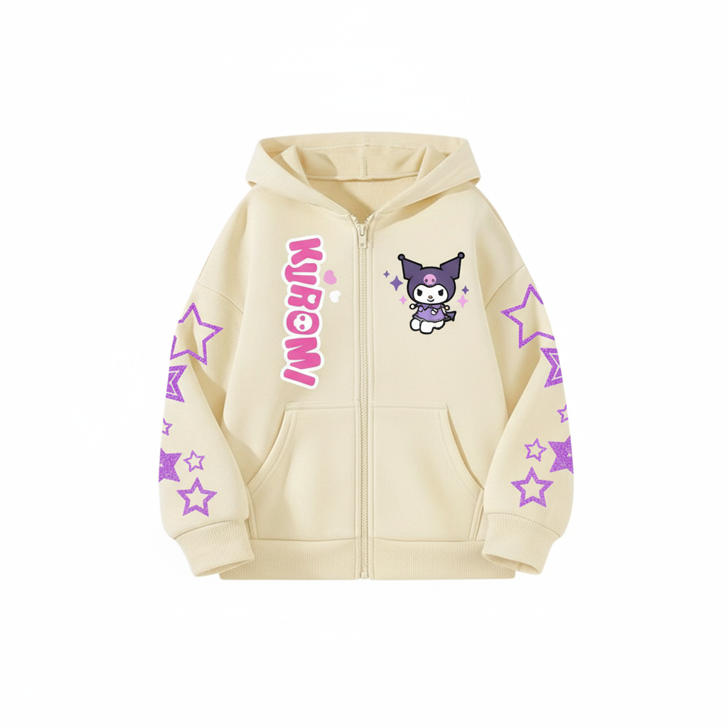 Customizable Hoodie With Double Sided Kuromi Print