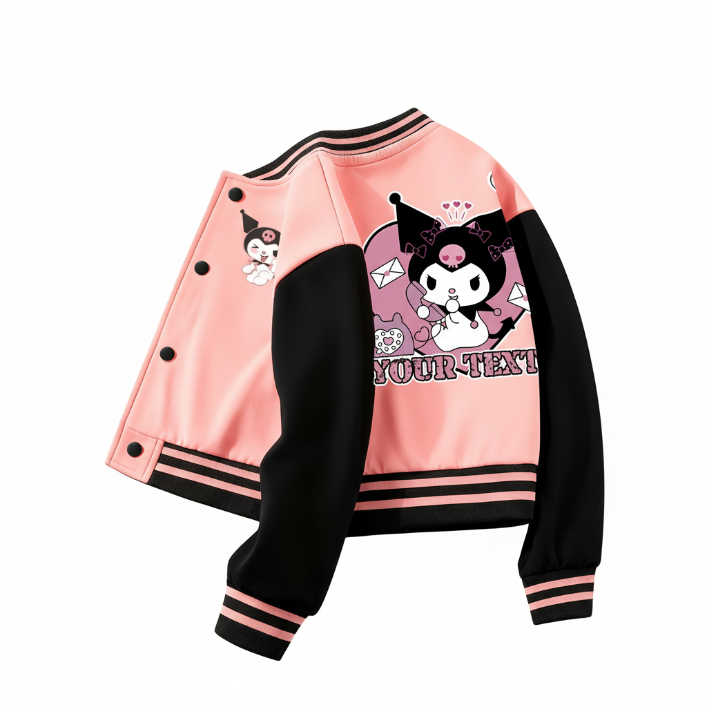 Stylish Kuromi Inspired Customized Jacket For Girls 