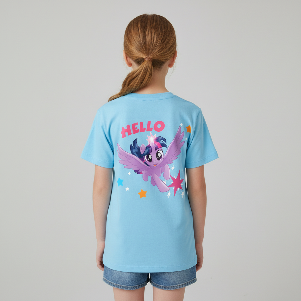 Twilight Sparkle Cartoon Printed Short Sleeve T Shirt For Girls