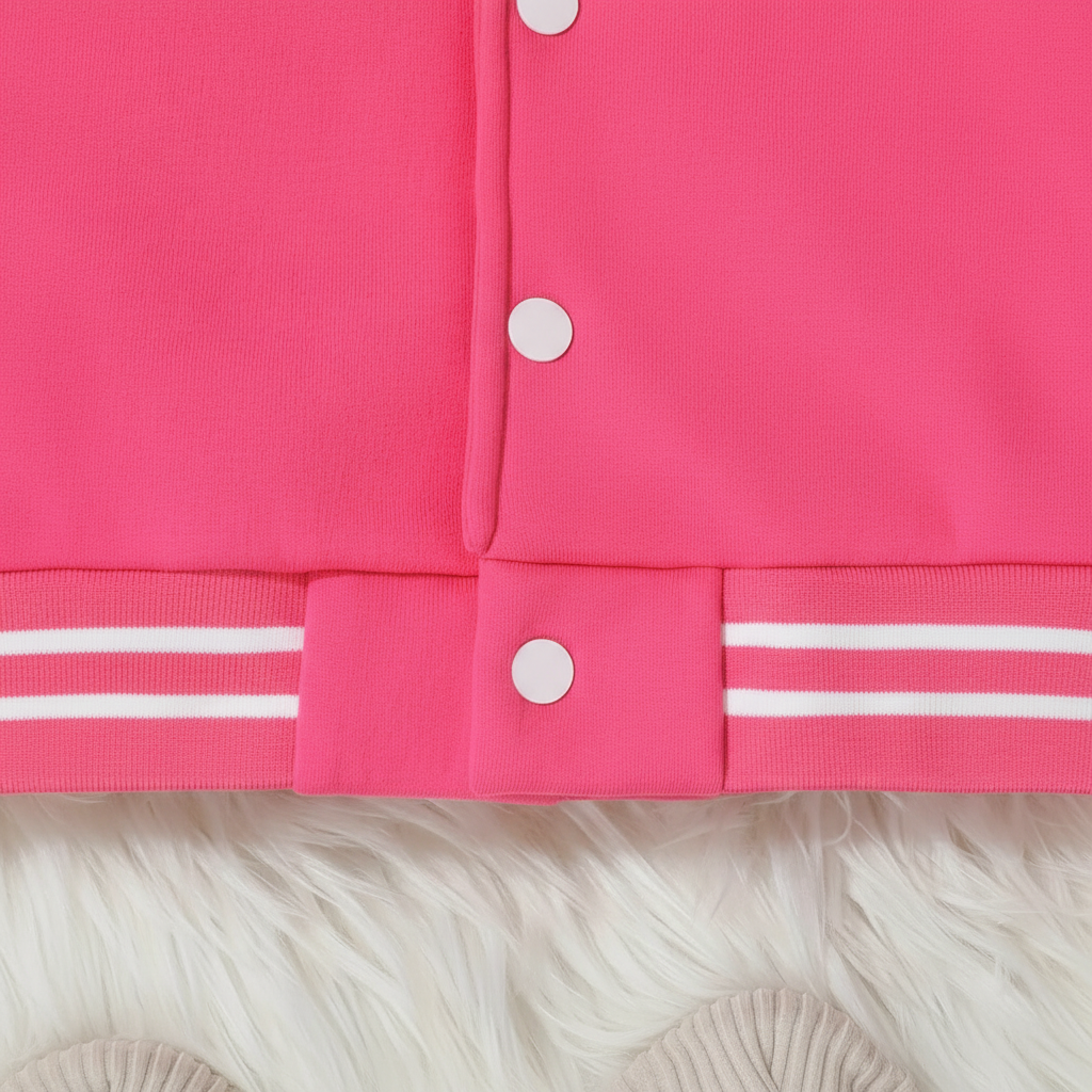 Customized Baseball Jacket With Hello Kitty Print Design For Girls 
