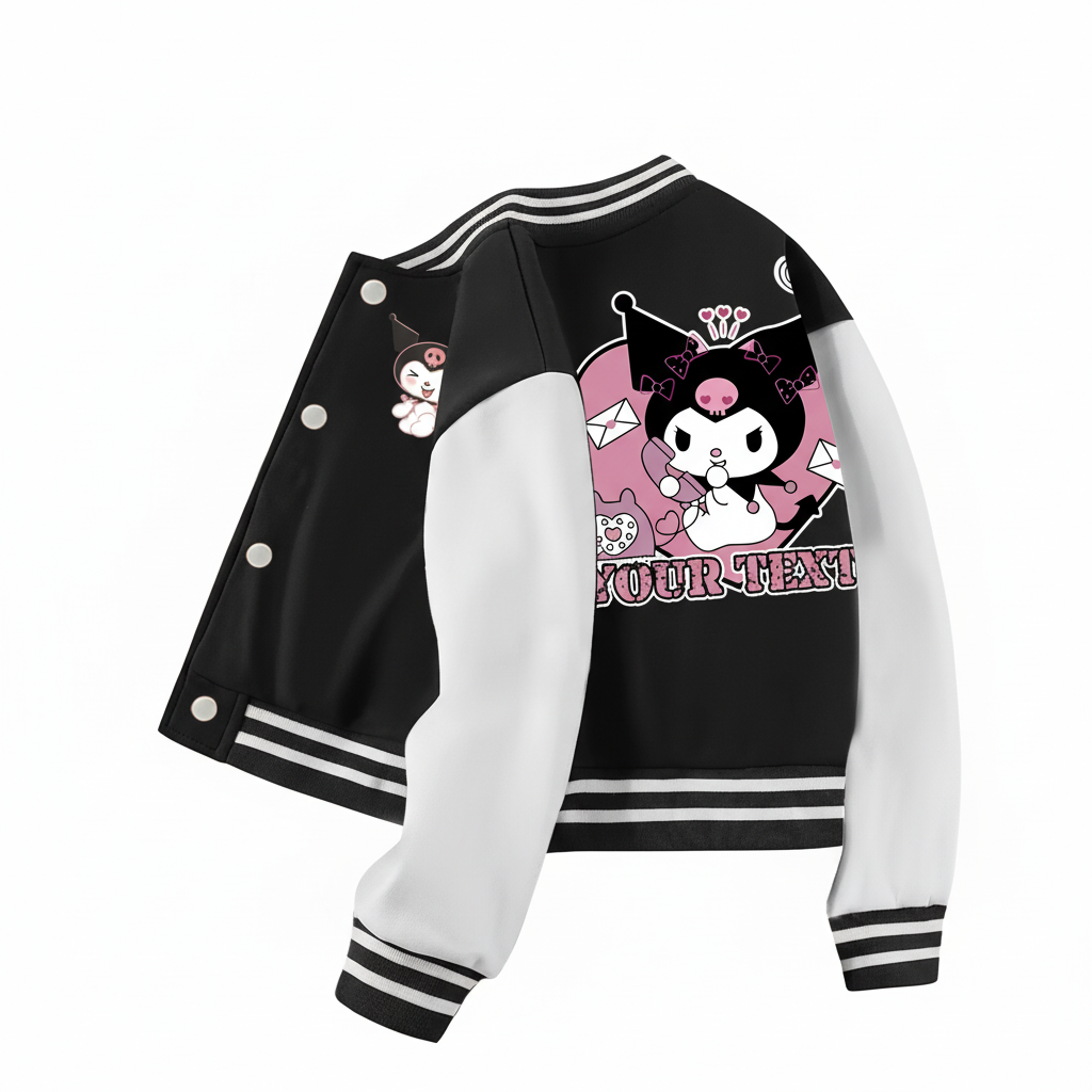 Stylish Kuromi Inspired Customized Jacket For Girls 