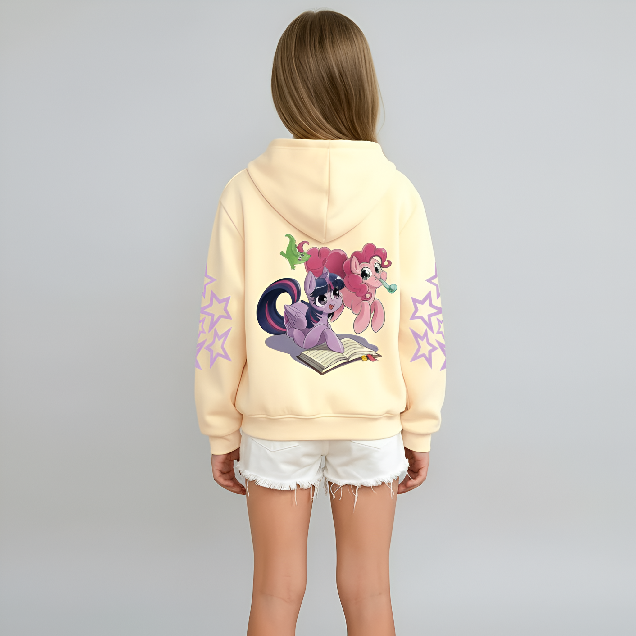 Pony Friends Forever Double Sided Zip Up Kids Hoodie