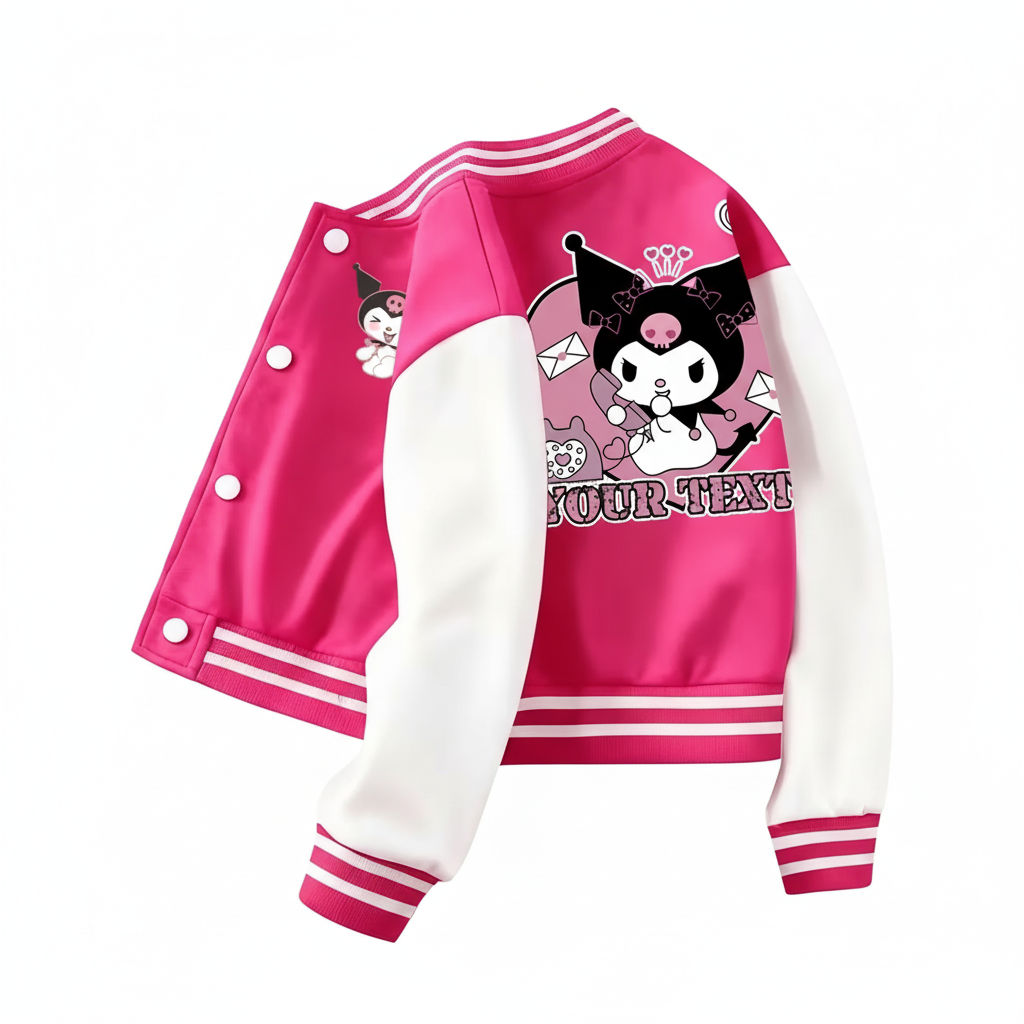 Stylish Kuromi Inspired Customized Jacket For Girls 