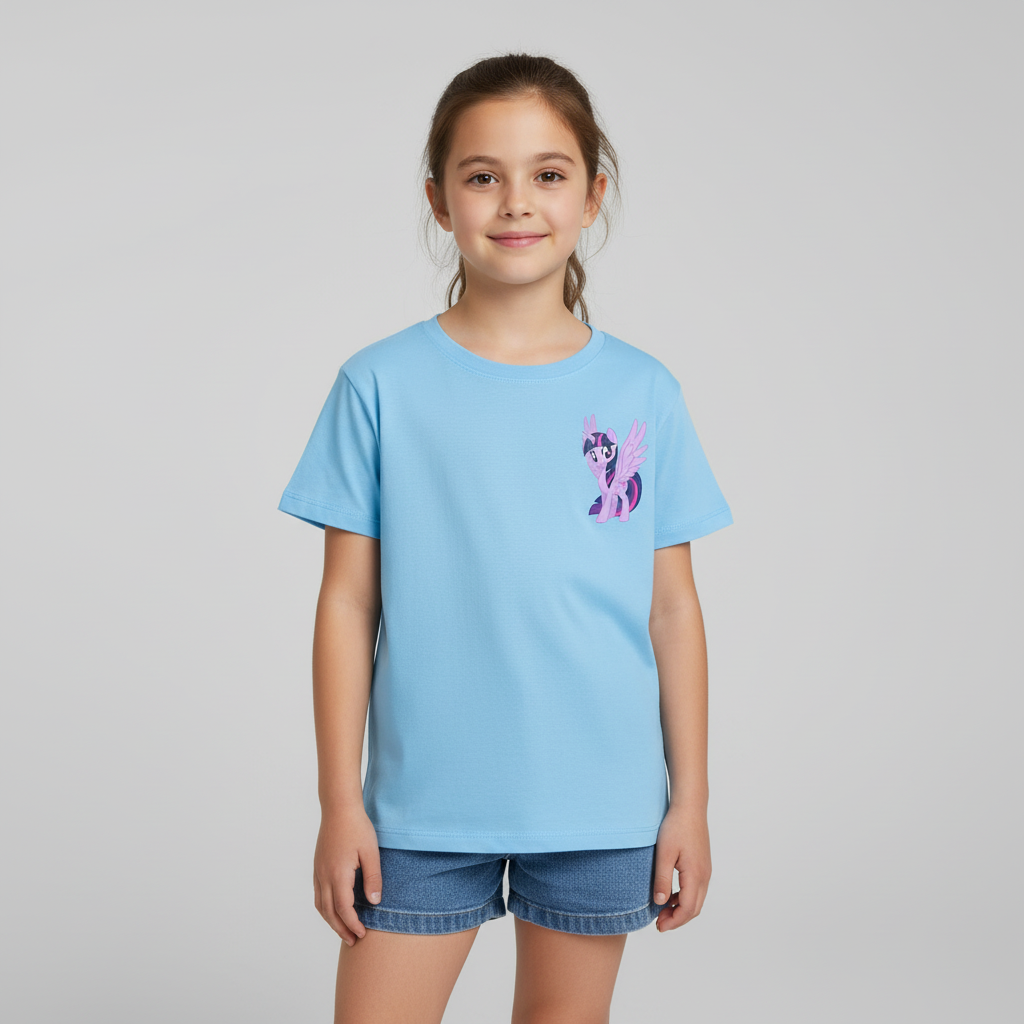 Twilight Sparkle Cartoon Printed Short Sleeve T Shirt For Girls