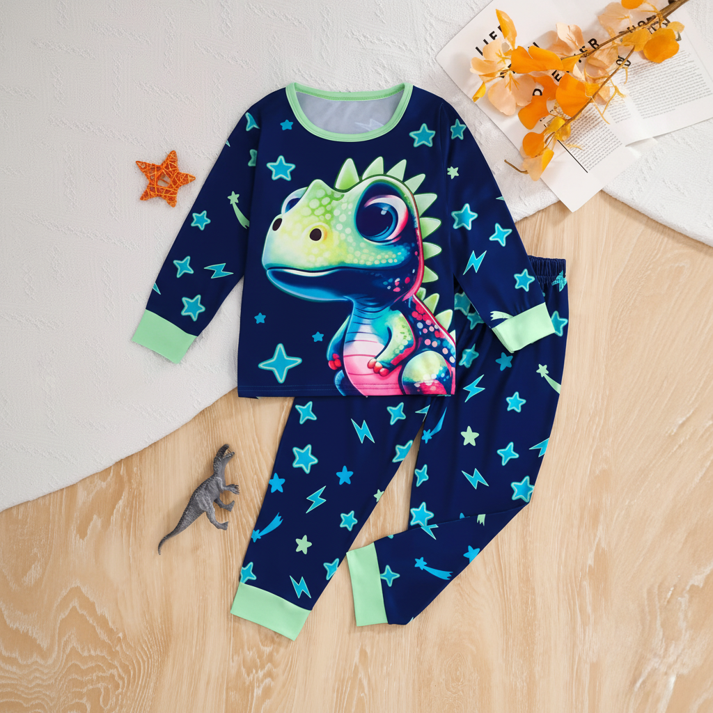 Dinosaur Character Kids Pajama Sleepwear Set