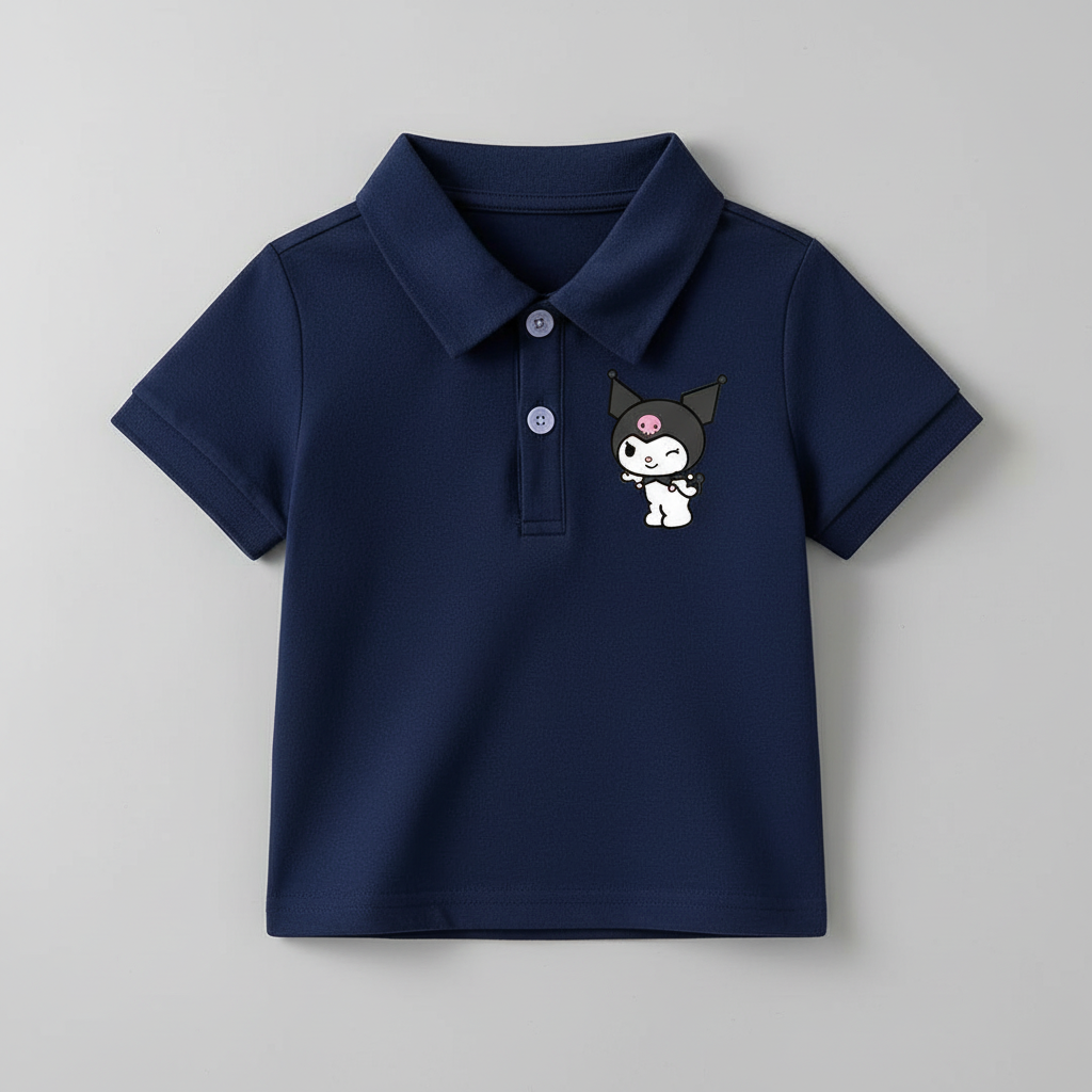 Kuromi Cartoon Character Double Sided Polo For Girls