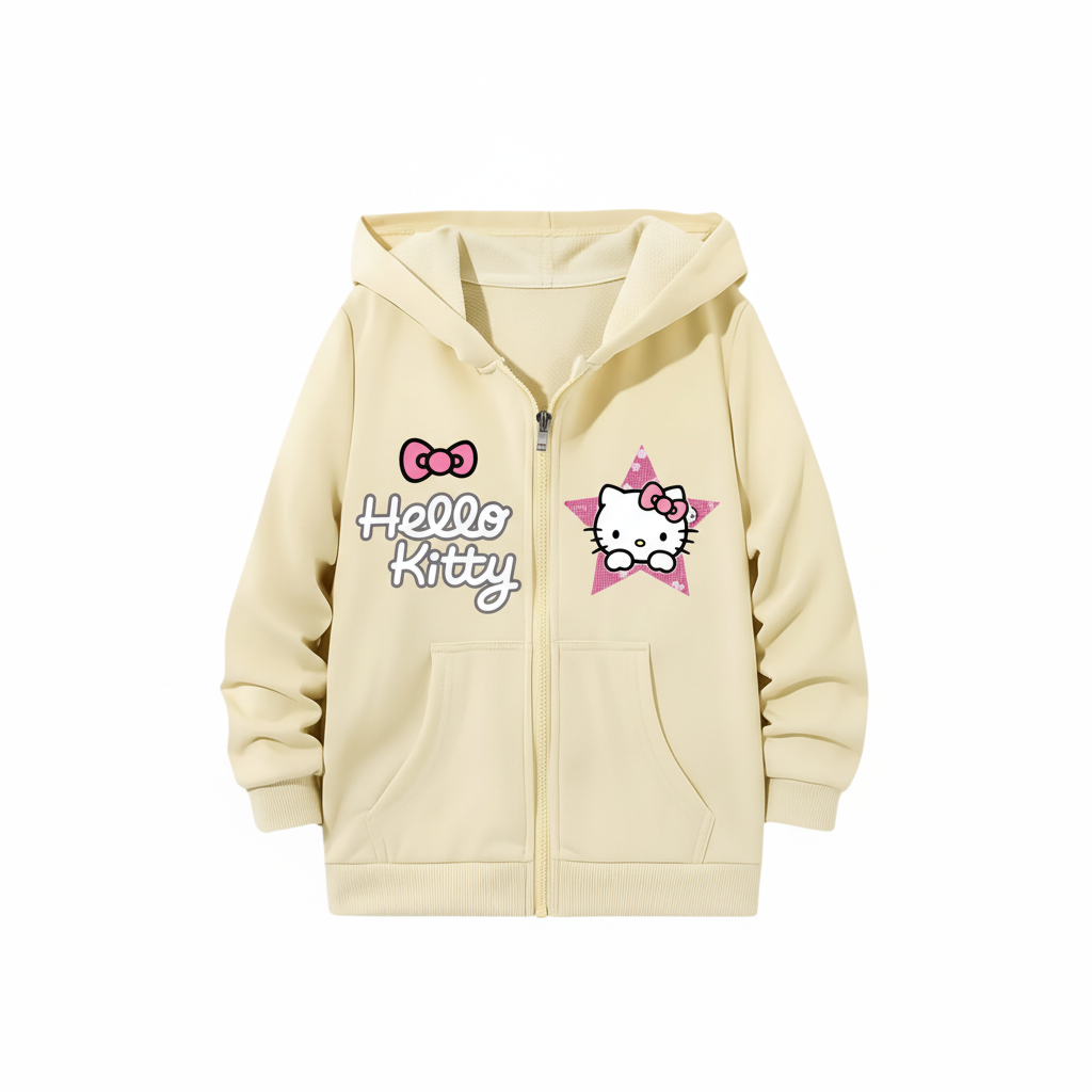 Personalised Stylish And Comfortable Hello Kitty Themed Hoodie For Girls