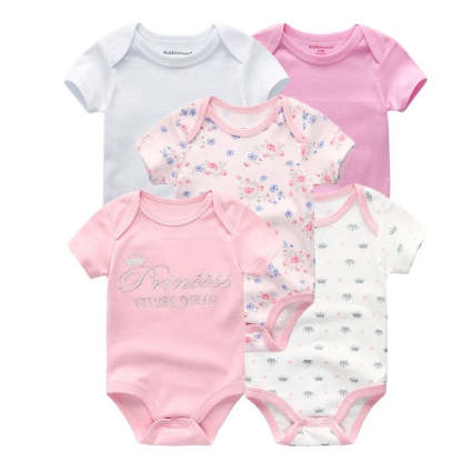5Pcs Multicolor Unicorn Girls Bodysuit Sets-Children Cloth Shop