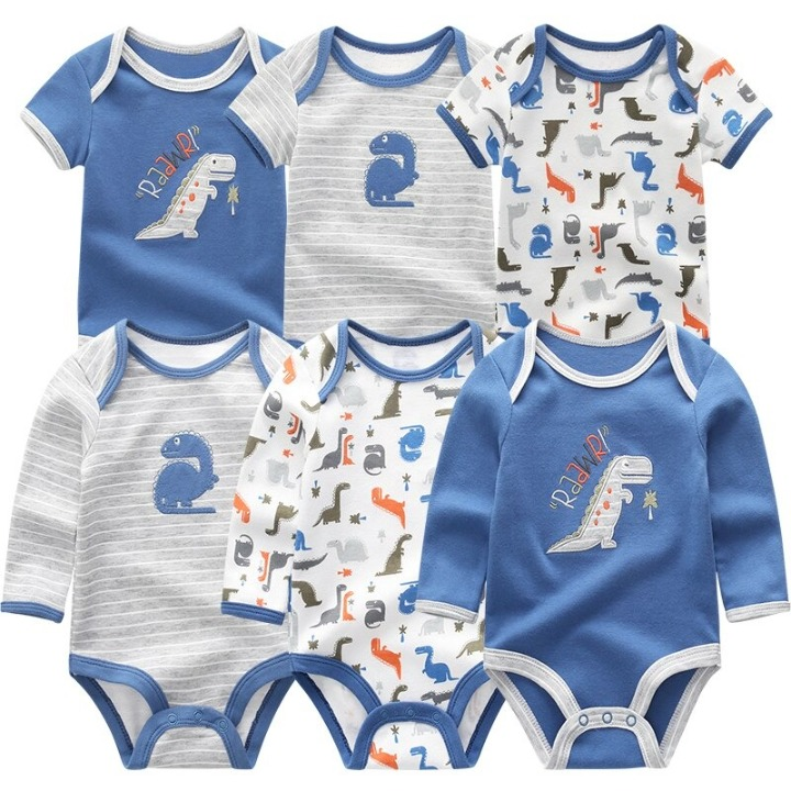 6Pcs Newborn Baby Rompers Jumpsuit Set-Children Cloth Shop