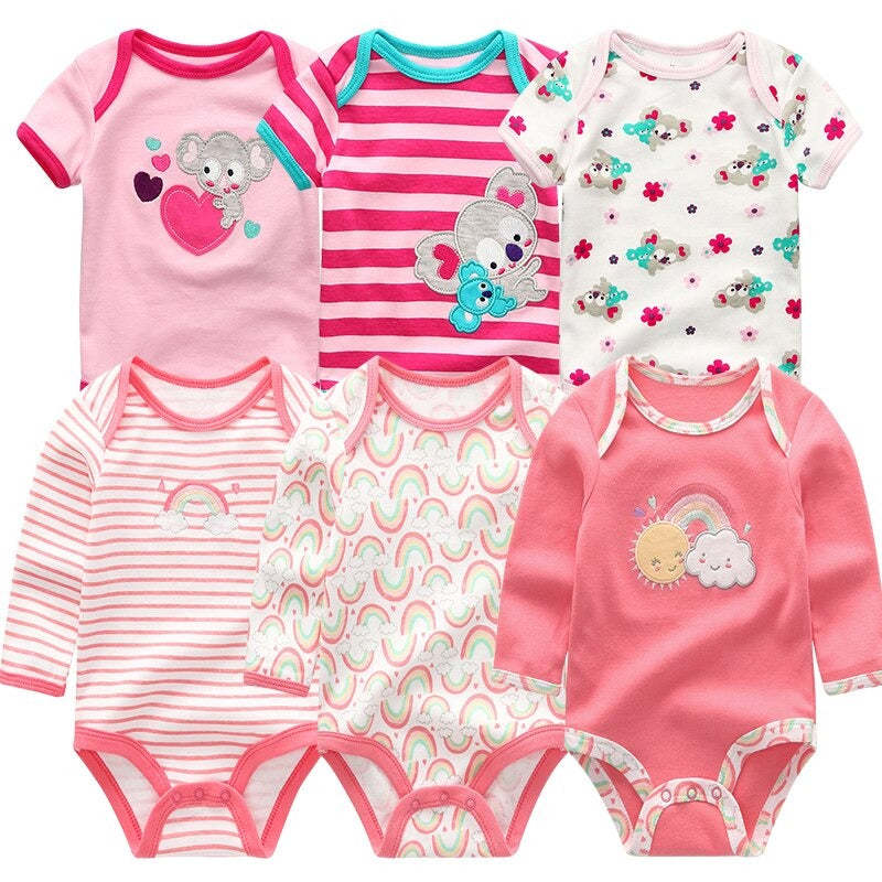 Newborn Baby Rompers Jumpsuit 6Pcs Set-Children Cloth Shop