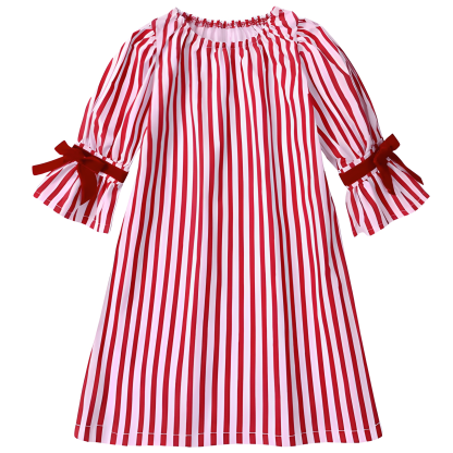 Kids Striped Christmas Pajama Set Cotton 2 Piece Outfit