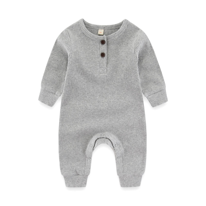 Solid Long Sleeves Cotton Bodysuit For Infants-Children Cloth Shop