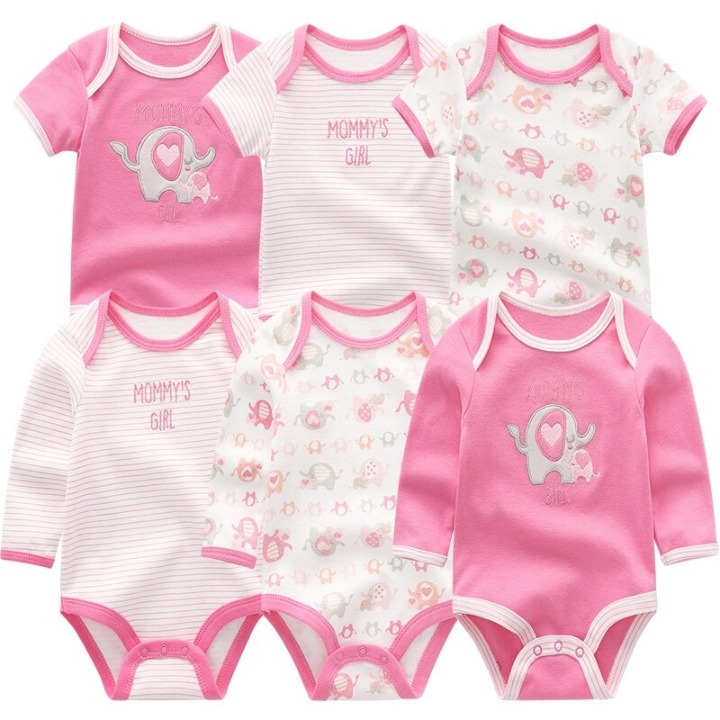 6Pcs Newborn Baby Rompers Jumpsuit Set-Children Cloth Shop
