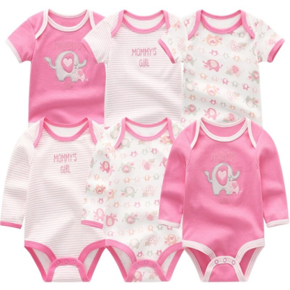6Pcs Newborn Baby Rompers Jumpsuit Set-Children Cloth Shop