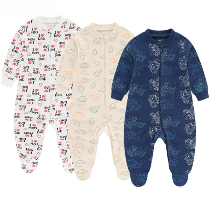 3pcs Newborn Baby Long Sleeves Jumpsuit Set-Children Cloth Shop