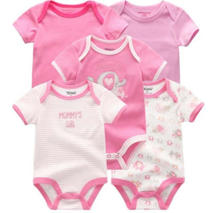5Pcs Multicolor Unicorn Girls Bodysuit Sets-Children Cloth Shop