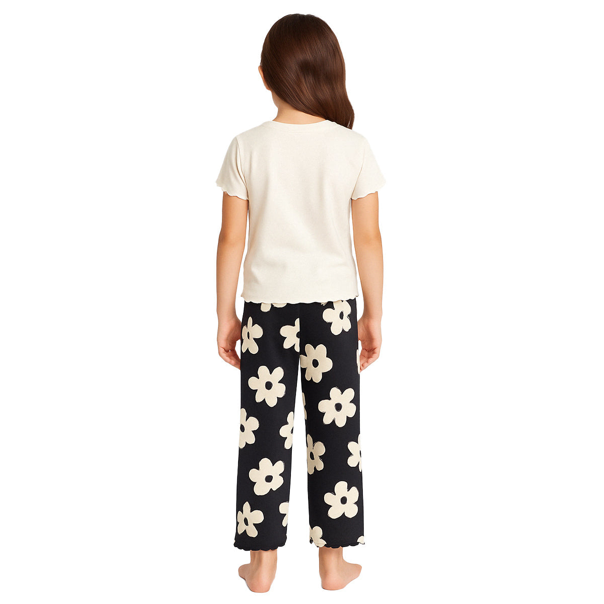 Short Sleeve Printed Pajama Set For Kids