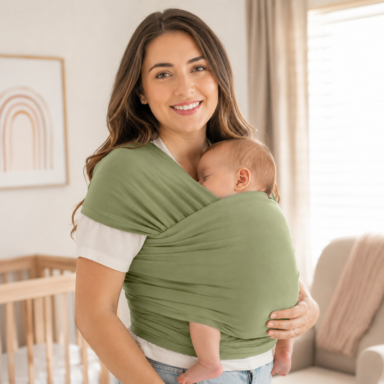All In One Baby Wrap Carrier Sling For Infants And Toddlers Travel