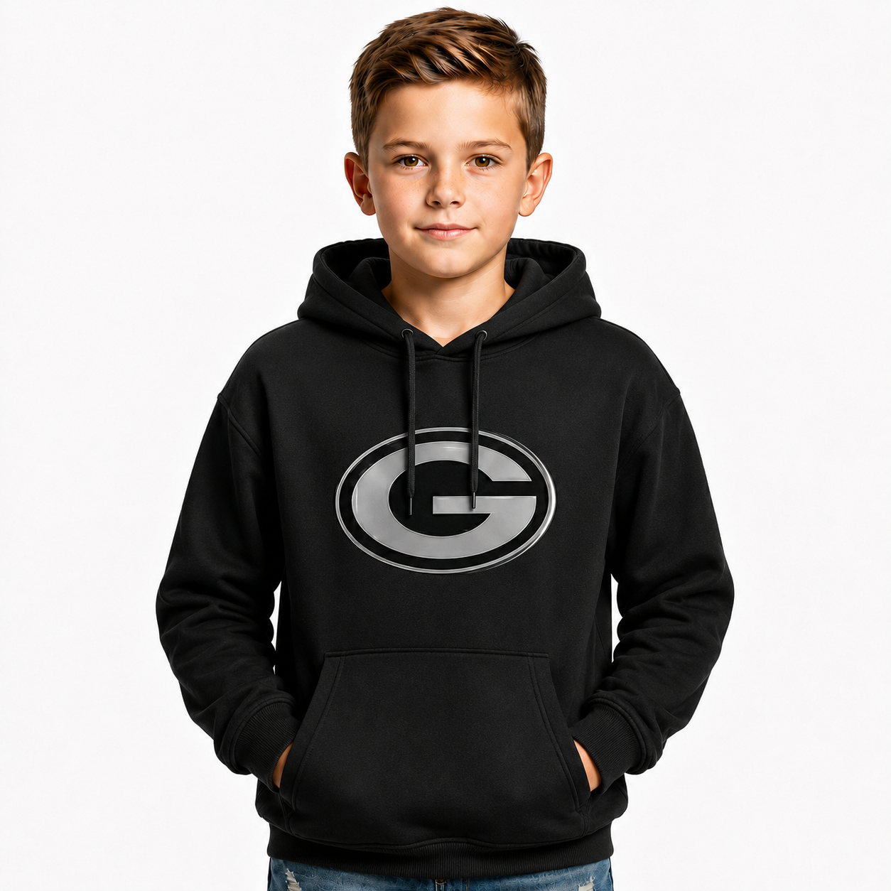 Green Bay Packers Football Inspired Hoodie For Kids