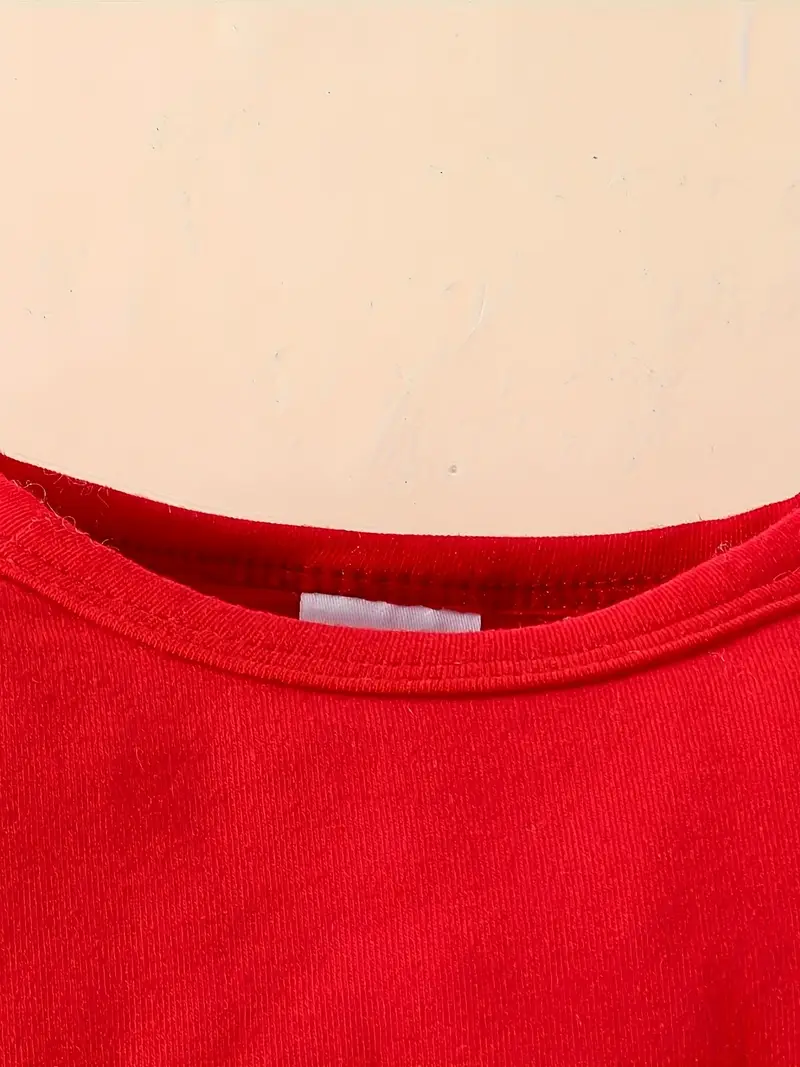 3pcs cute girls christmas long sleeve top and pants set with santa and gingerbread elements stylish holiday gift outfit   outdoor 4