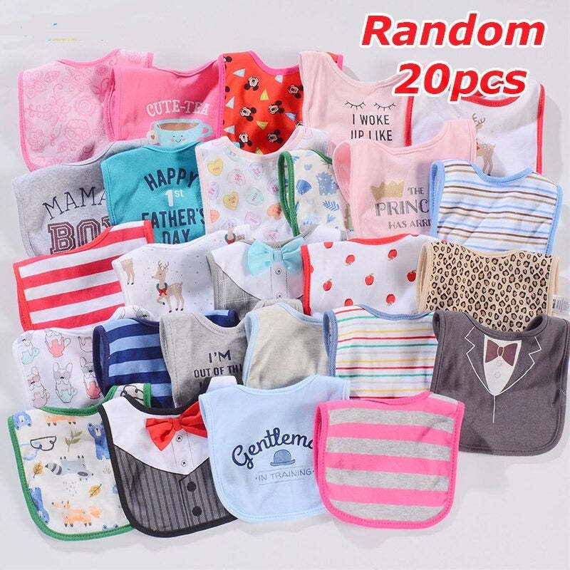 20 Pieces Baby Feeding Bibs-Children Cloth Shop