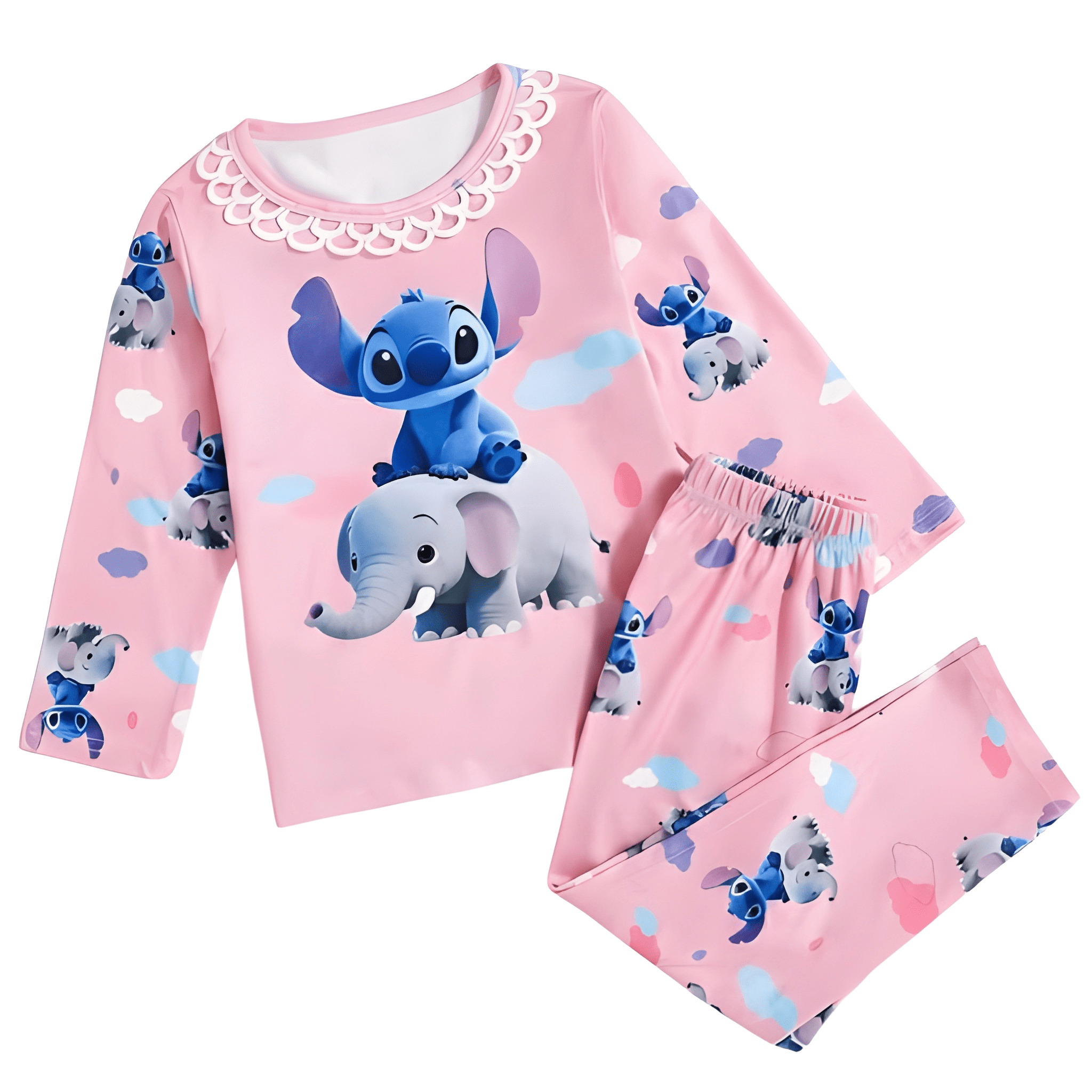 Stitch Elephant Kids Pajama Sleepwear Set