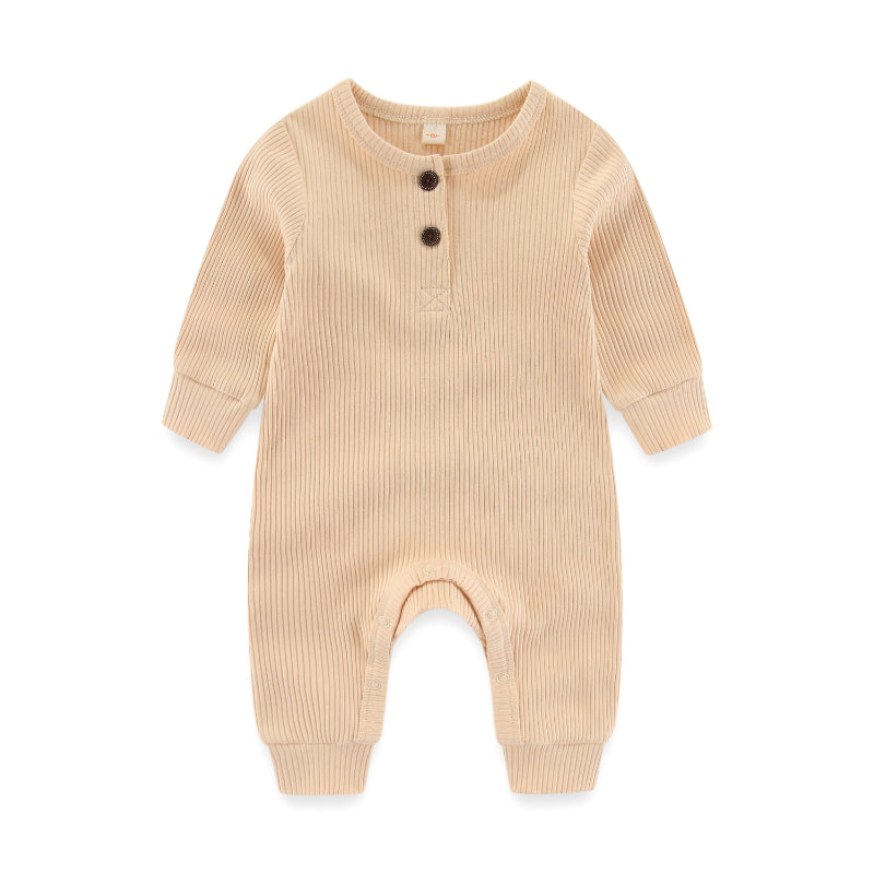 Solid Long Sleeves Cotton Bodysuit For Infants-Children Cloth Shop