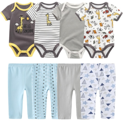 Infant Toddler 4Pcs Jumpsuits And Pants Set-Children Cloth Shop