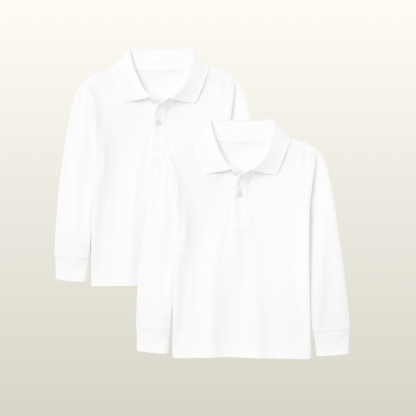 Boys Uniform Long Sleeve Pique Polo