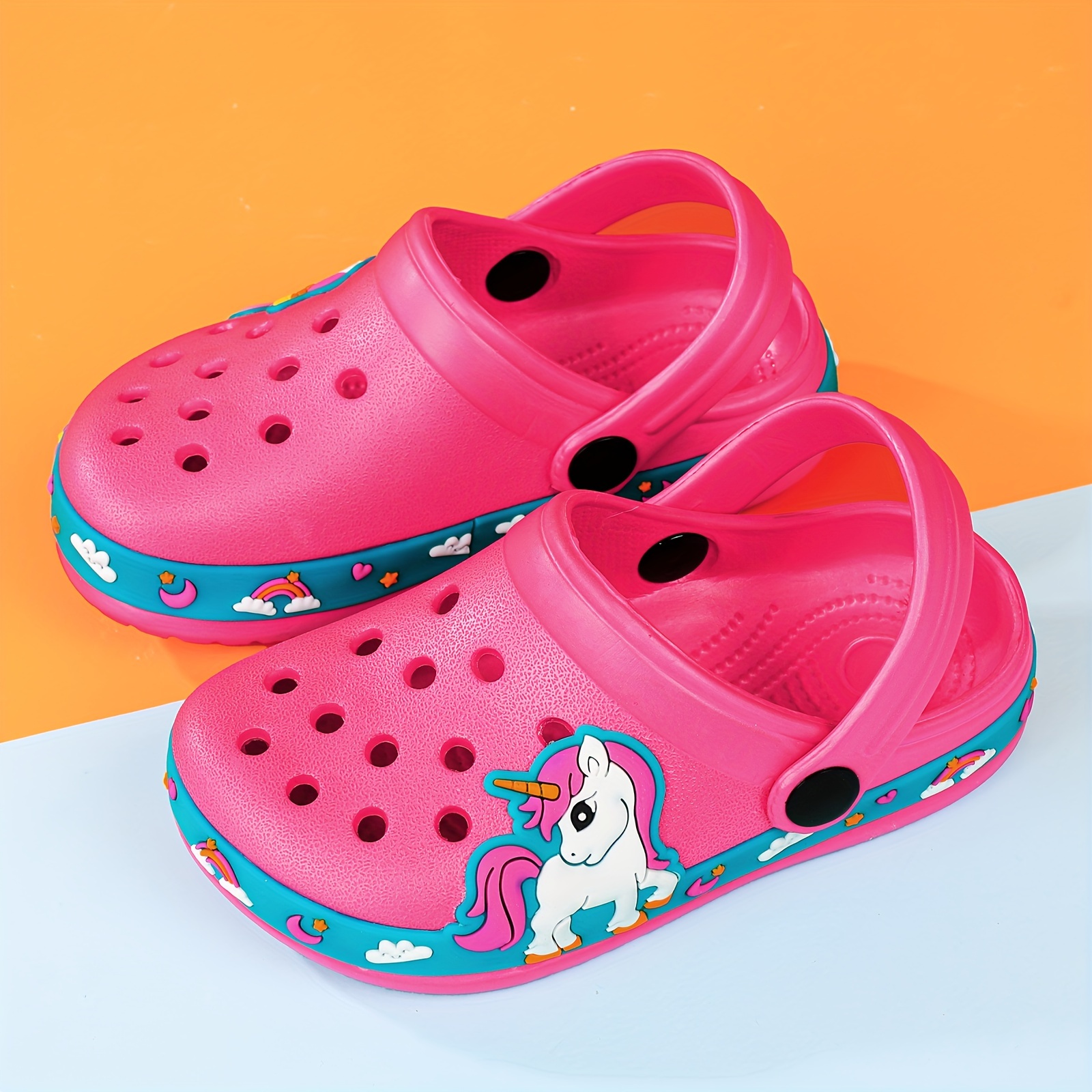 Casual Non Slip Pinted Summer Wear Flat Clogs For Kids