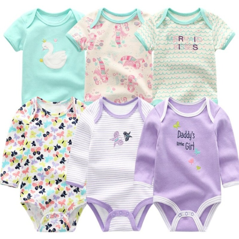 Newborn Baby Rompers Jumpsuit 6Pcs Set-Children Cloth Shop