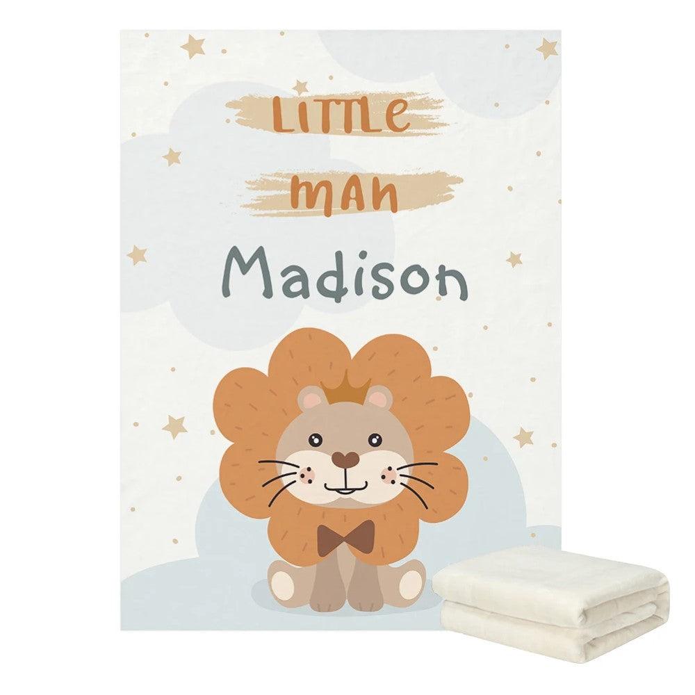 Personalized Lion Baby Blanket-Children Cloth Shop