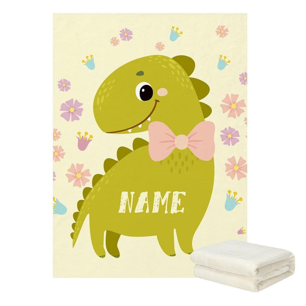 Dinosaur Personalized Name Blanket-Children Cloth Shop