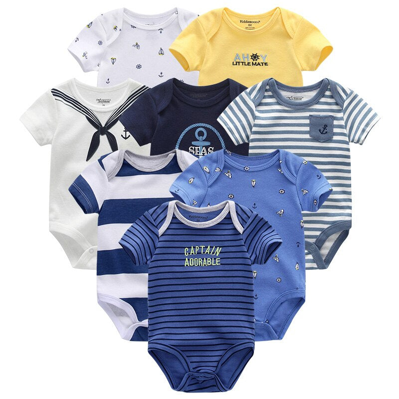 8 Pcs Baby Unisex Clothes Jumpsuit Set-Children Cloth Shop