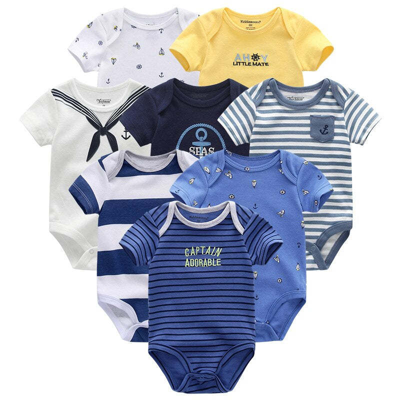 8 Pcs Baby Unisex Clothes Jumpsuit Set-Children Cloth Shop