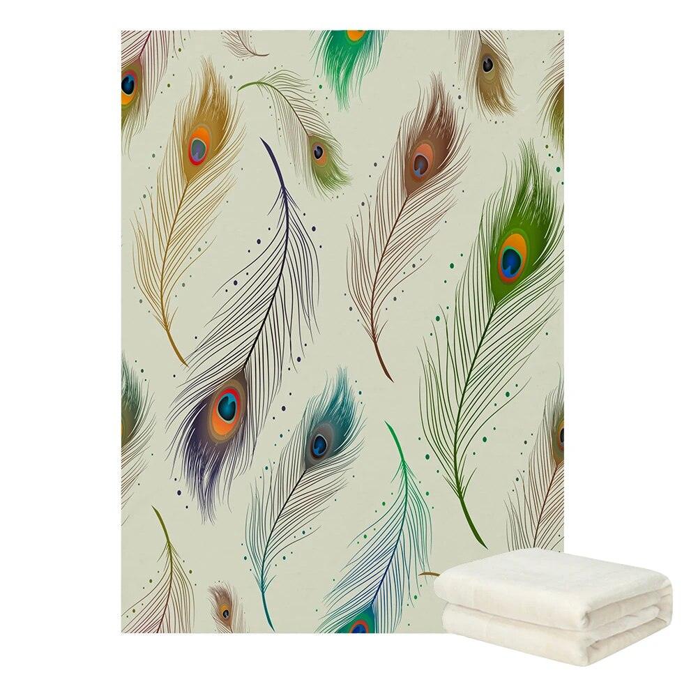 Peacock Feather Minky Blanket-Children Cloth Shop
