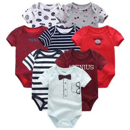 8 Pcs Baby Unisex Clothes Jumpsuit Set-Children Cloth Shop